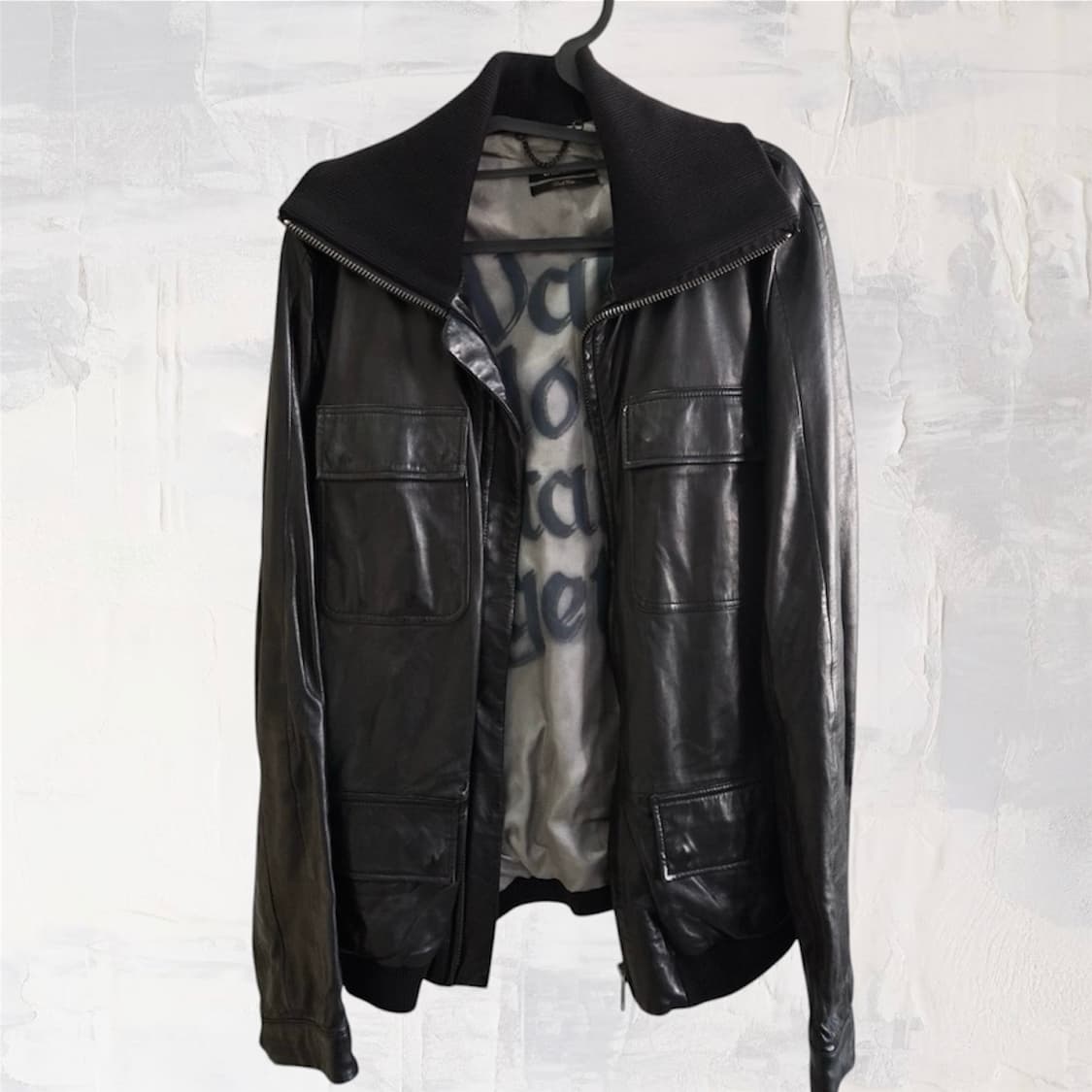 디젤 블랙 골드라인 양가죽 자켓 L 상품이미지1