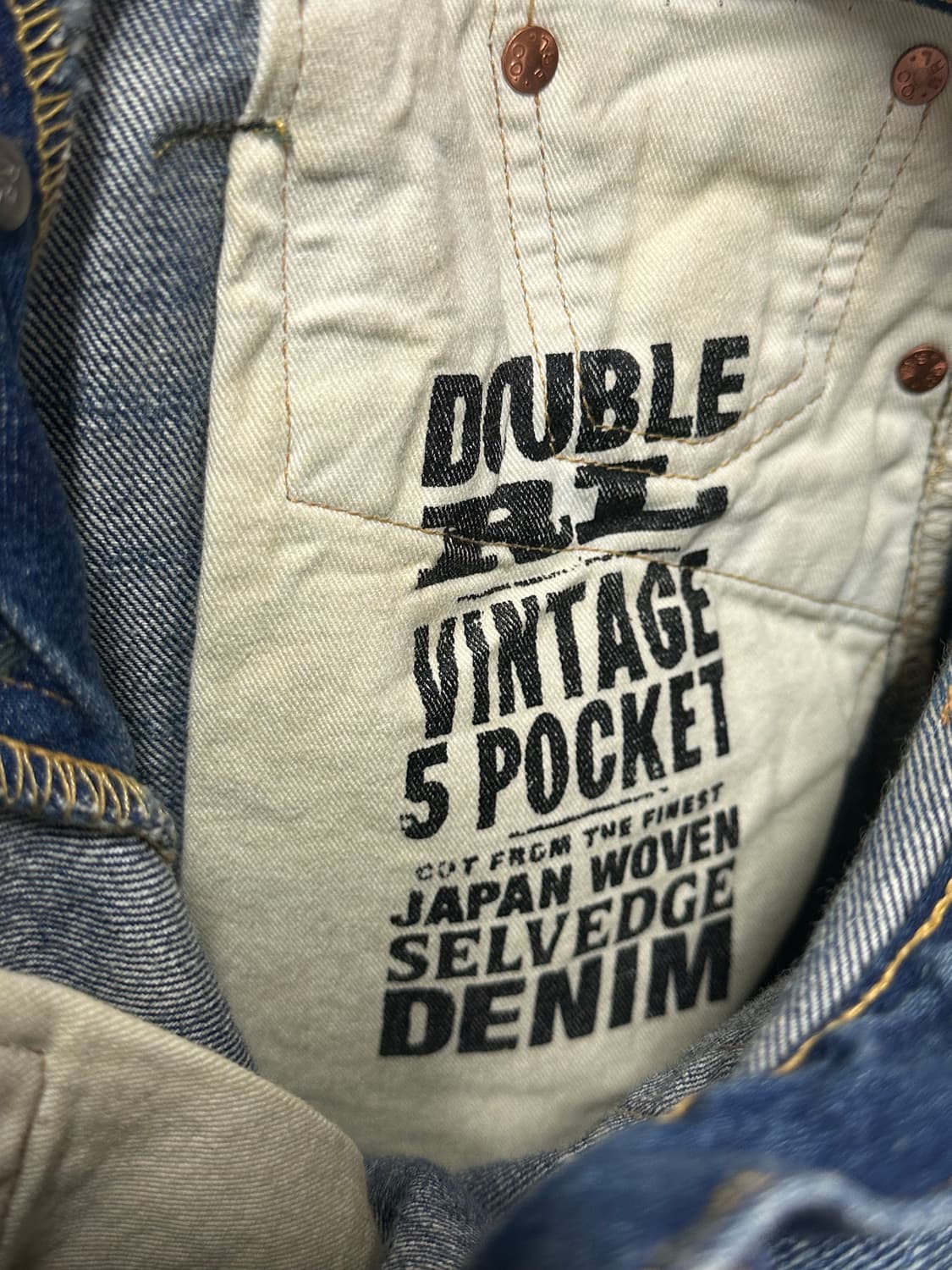RRL 빈티지 5 포켓 제팬 우븐 셀비지 데님 상품이미지6