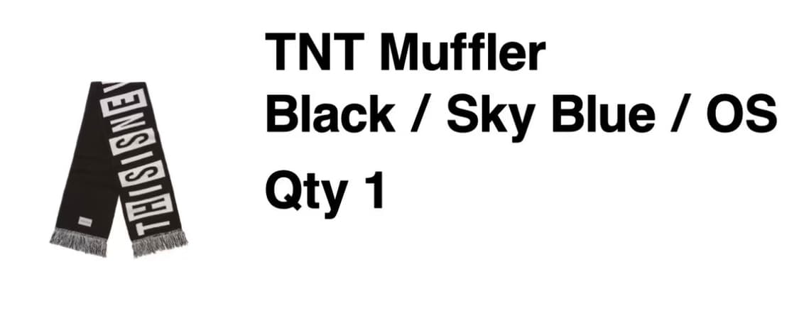 디스이즈네버댓 디네댓 머플러 블랙 상품이미지3