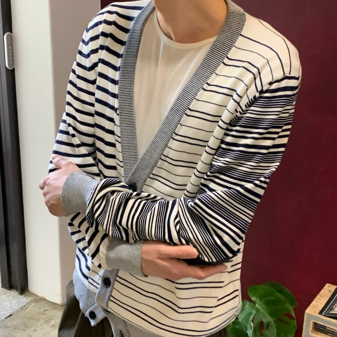 메종 마르지엘라 스티치 엘보 패치 가디건 상품이미지2