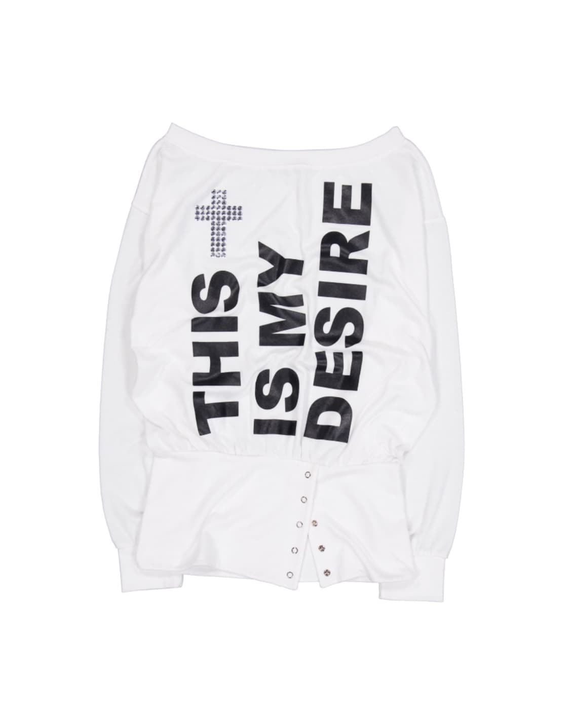 셋업엑스이 BOLD LETTERING LOOSE TOP / WHITE 상품이미지1