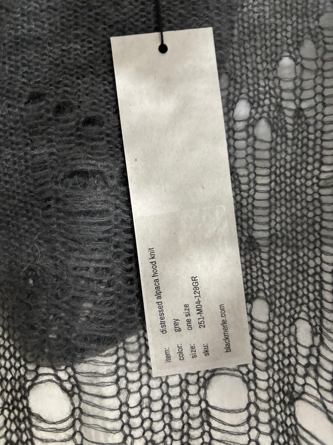 Blackmerle distressed alpaca hood knit 상품이미지3