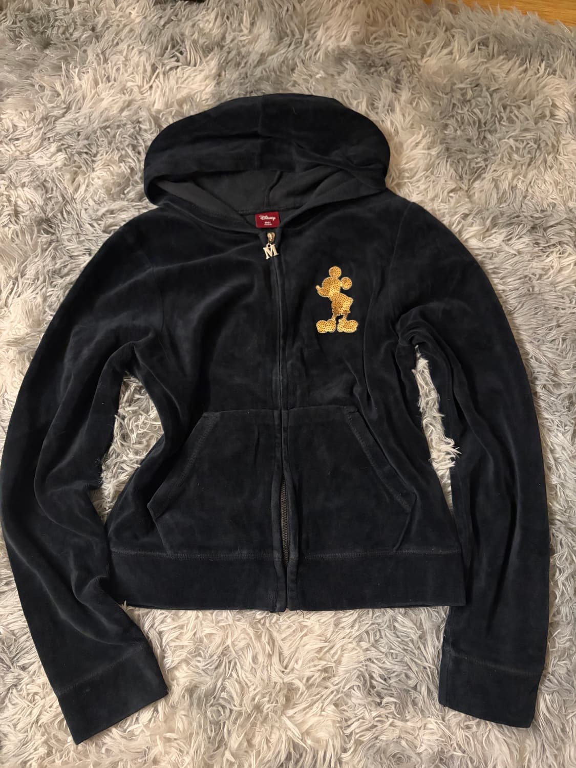 disney 미키마우스 금장 스팽클 갸루 벨벳집업  상품이미지1