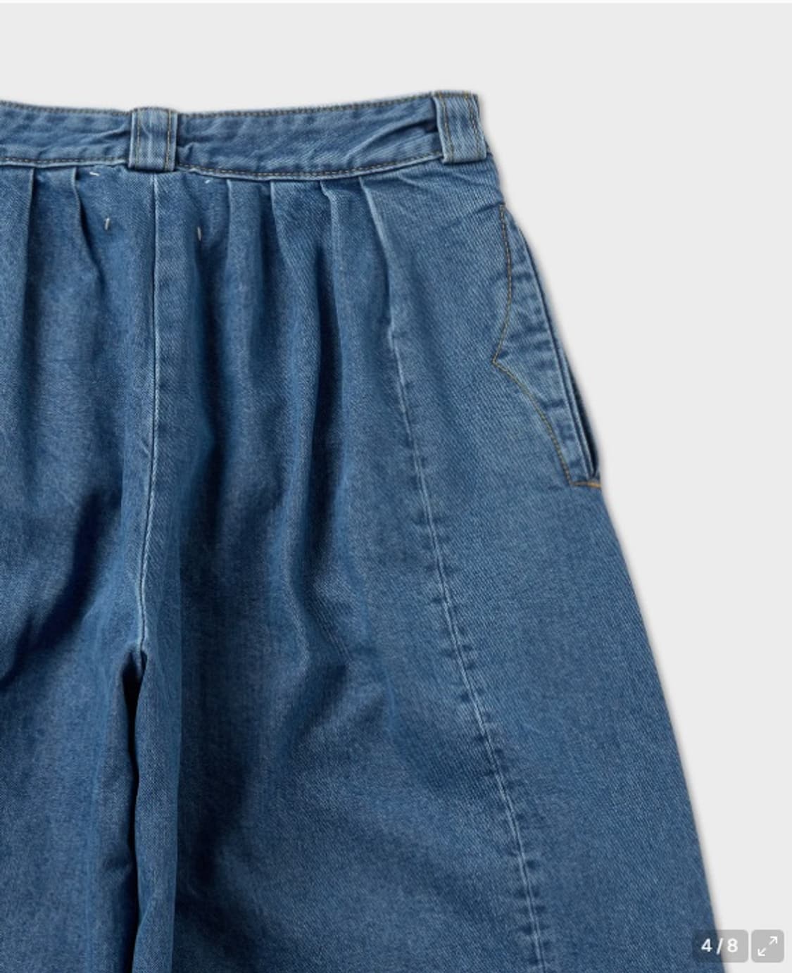 메종 마르지엘라-와이드 레그 데님 트라우저 팬츠 블루 상품이미지6