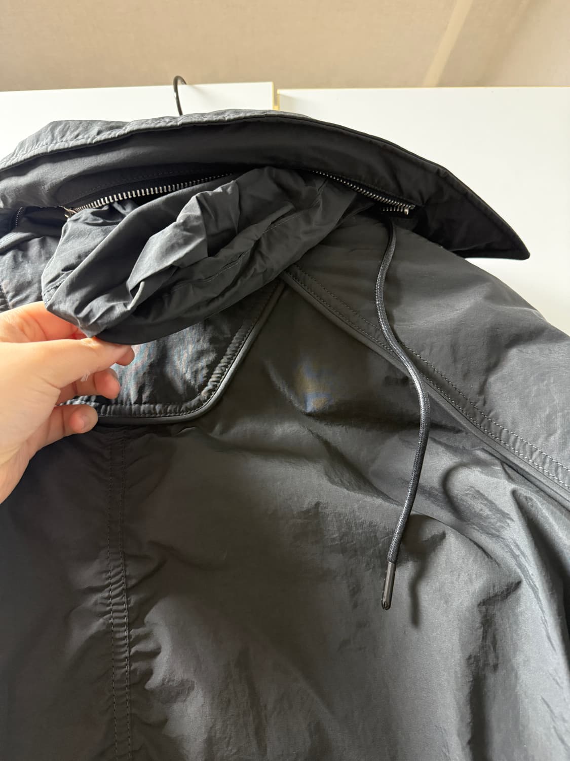 준지 179 나일론 스탠카라 구스다운 숏패딩 상품이미지7