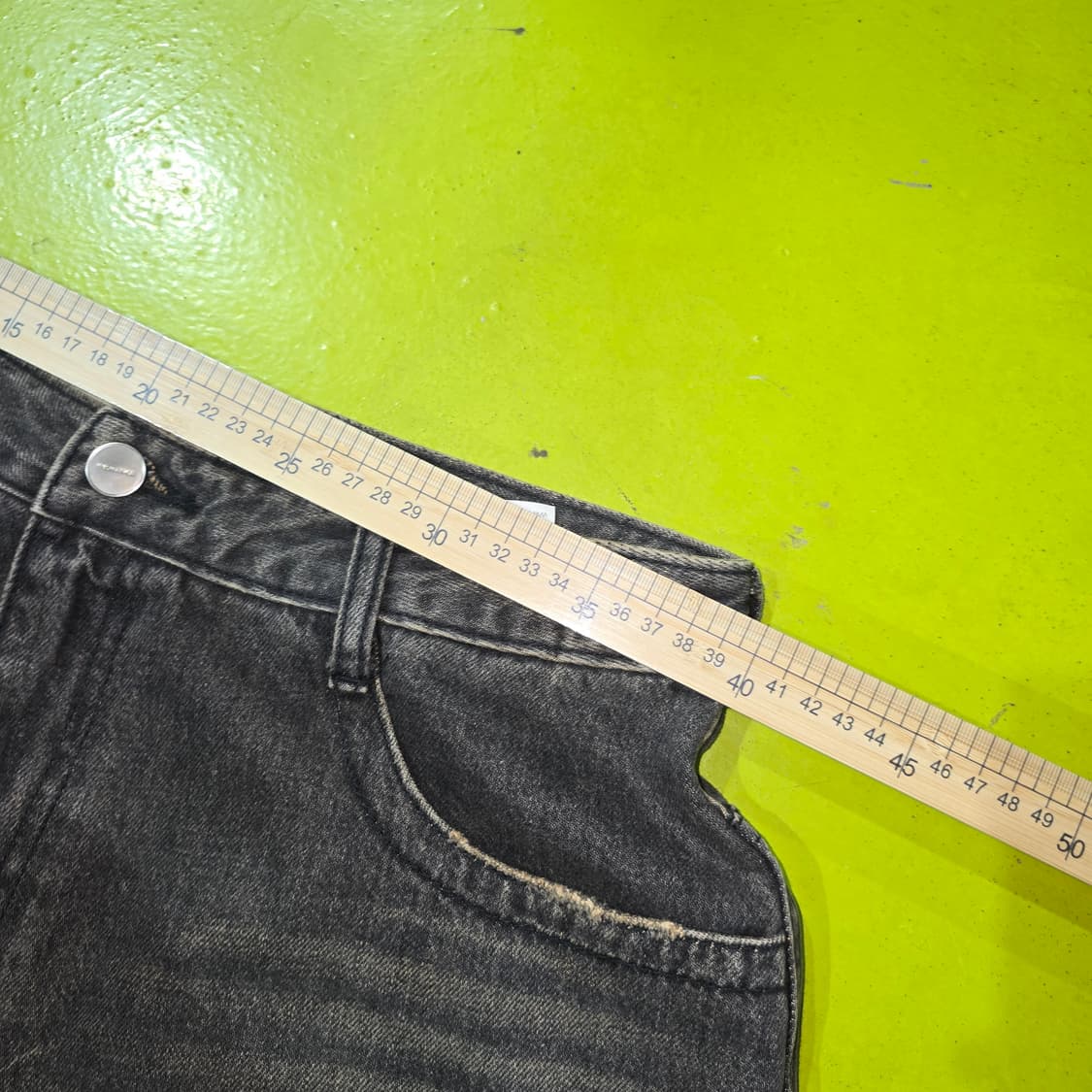 INSILENCE 데님 쇼츠 와이드 컷팅 데님 반바지 상품이미지9