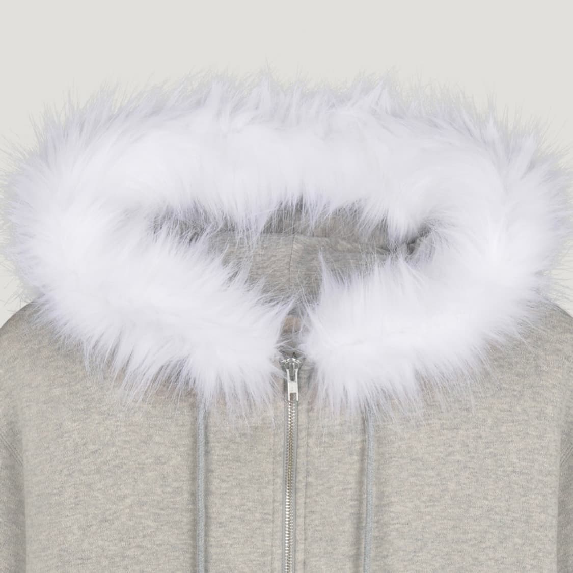 리브어리 SNOW FUR HOODY ZIP-UP (GRAY) 상품이미지3