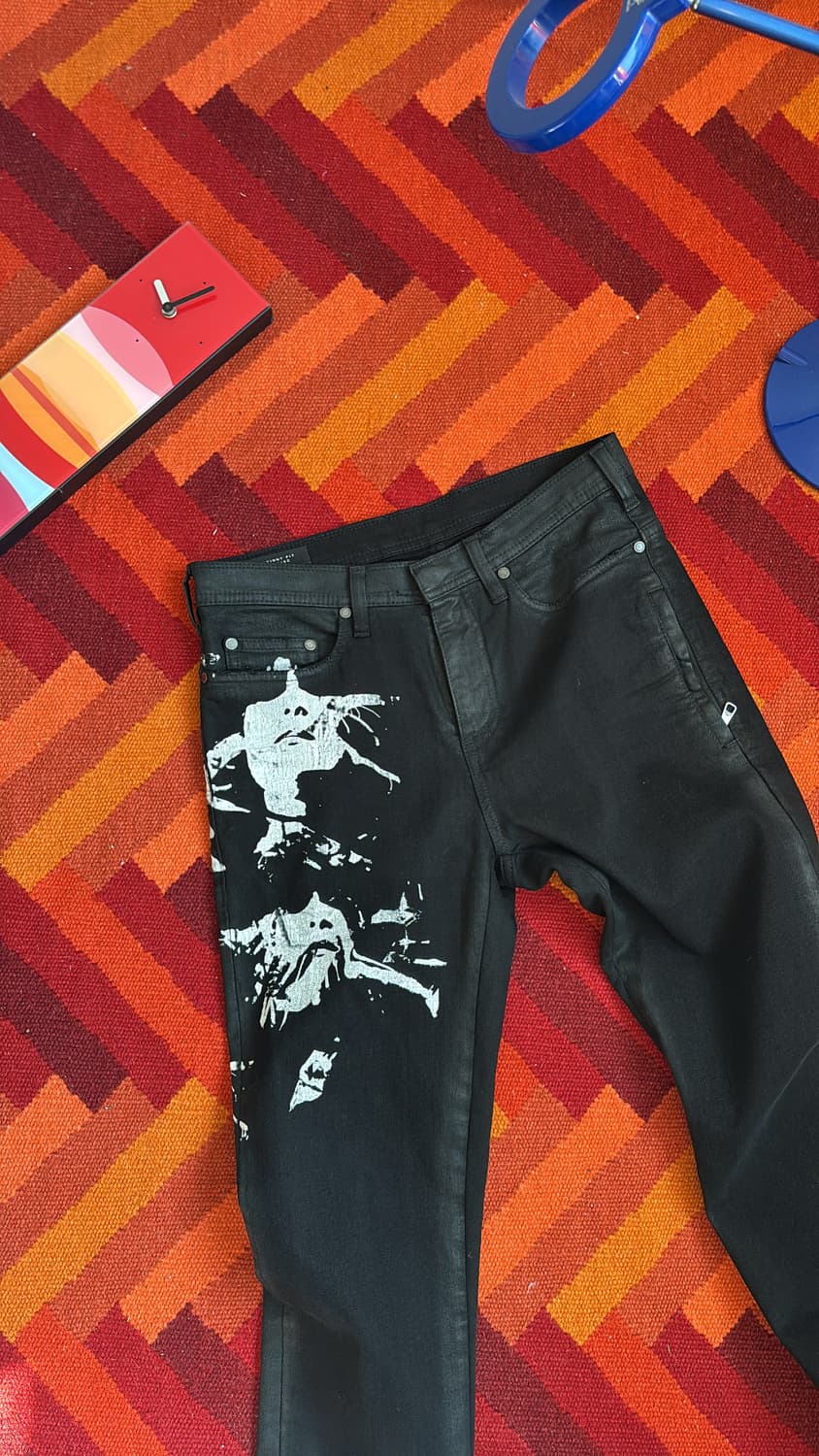 Abstract Face Waxed Jean 상품이미지2