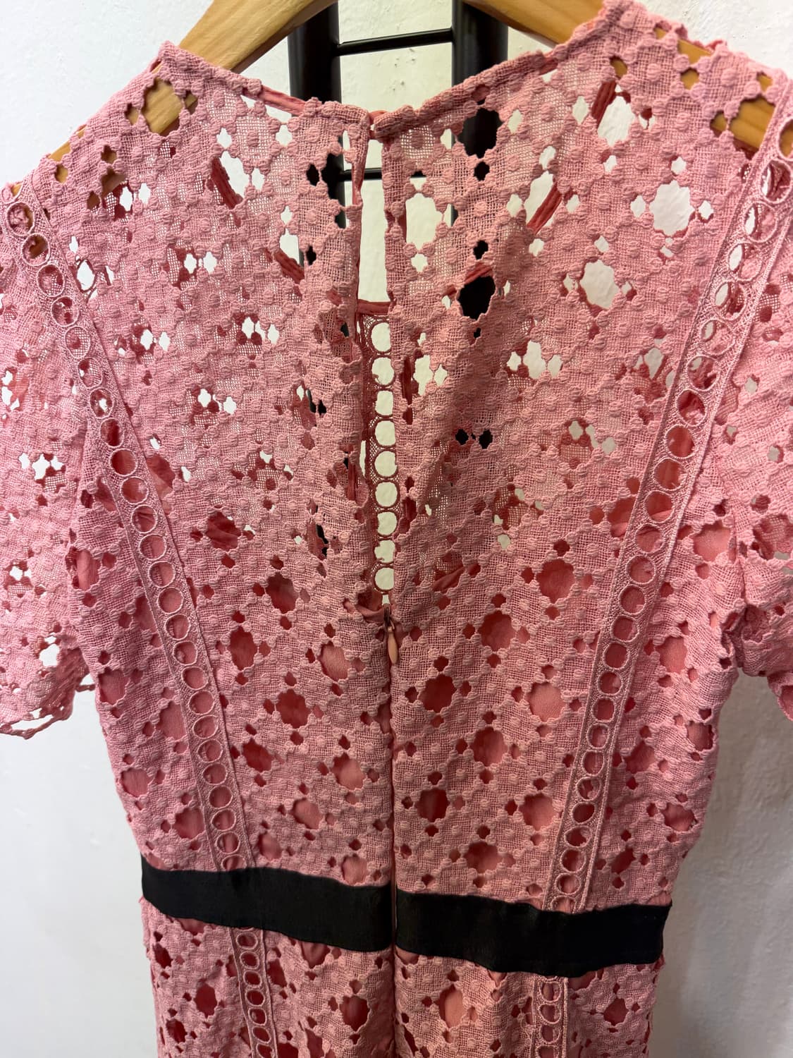 정품) 산드로 레이스 핑크 원피스 36 상품이미지6