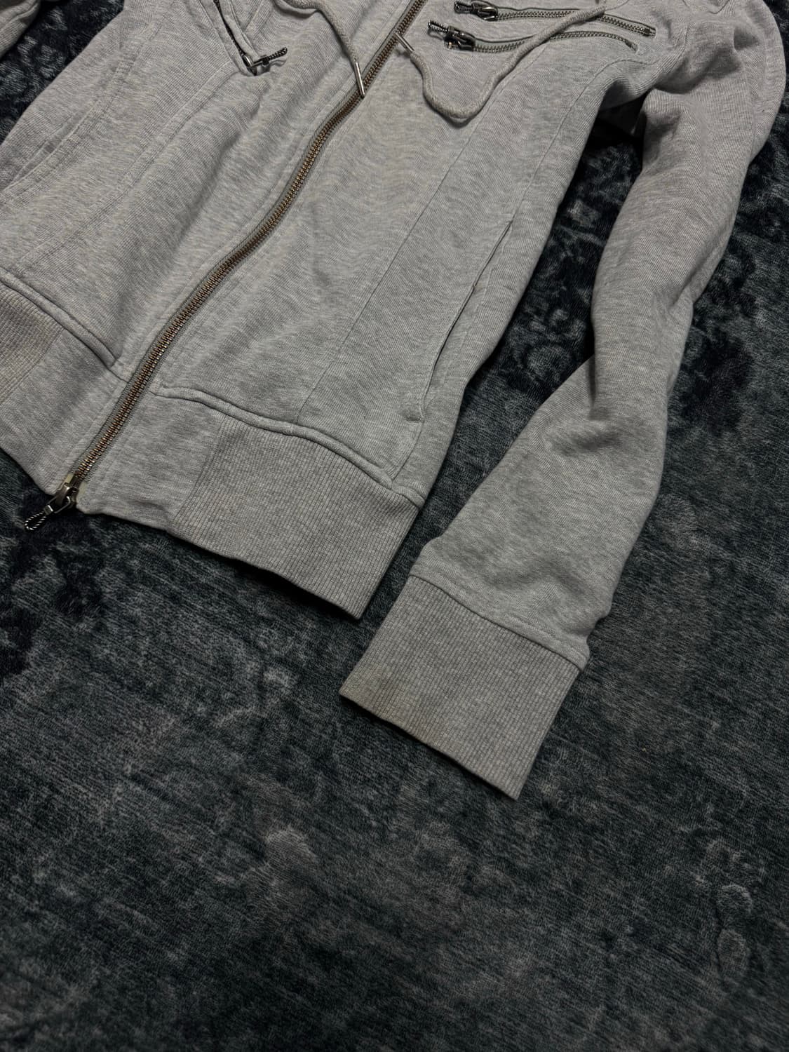 Fuga grey riders multi zip hoodie 상품이미지5