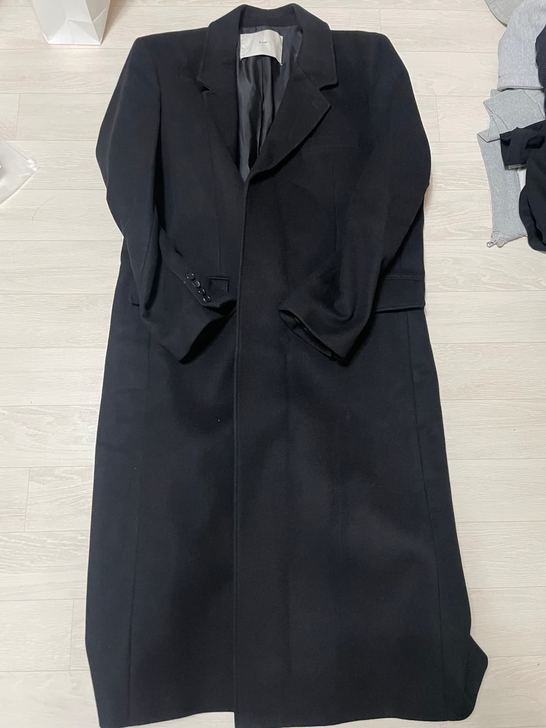 던스트 캐시미어 싱글코트 L 블랙 급처 상품이미지1