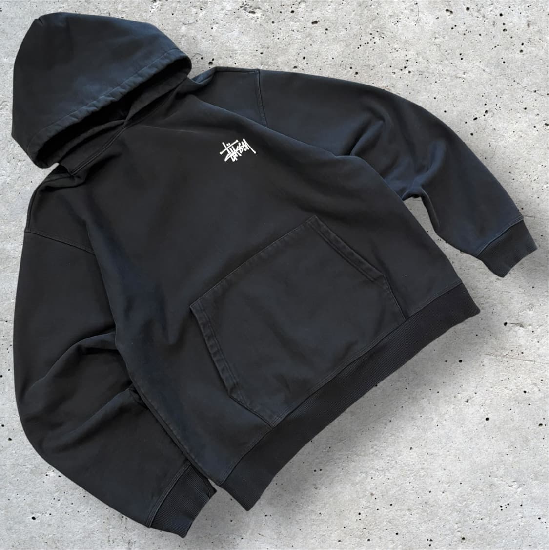 [XL] 스투시 베이식 2022 블랙 스웻 후드티 D341 상품이미지2