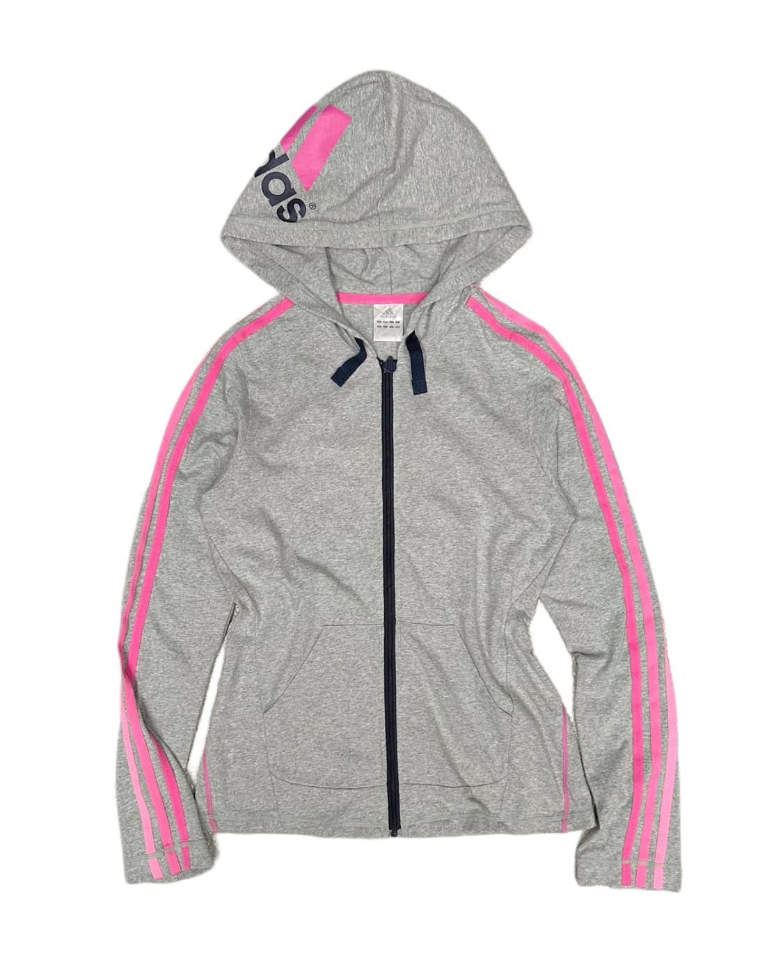 pink logo grey hood zip-up 상품이미지2
