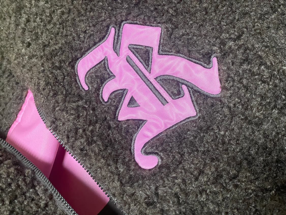 갸루깔 러닝하이 나일론-퍼 리버시블 집업 점퍼 [핑크/브라운] 상품이미지9