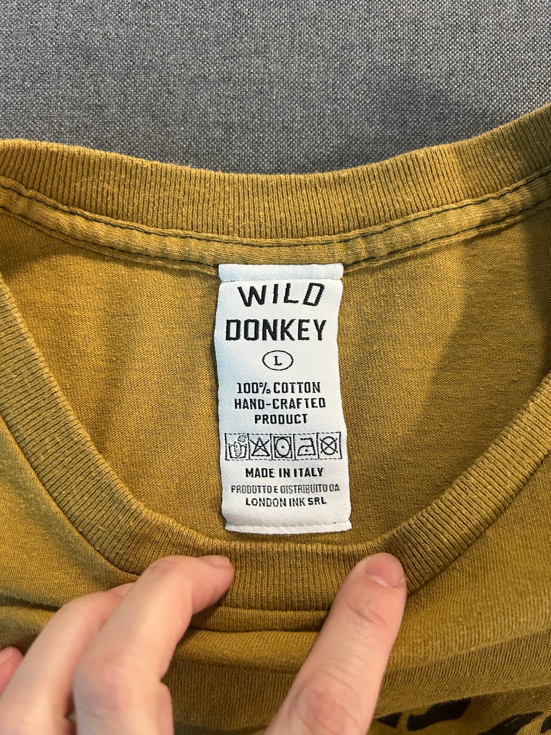 wild donkey mustard tshirt Lsize 상품이미지4
