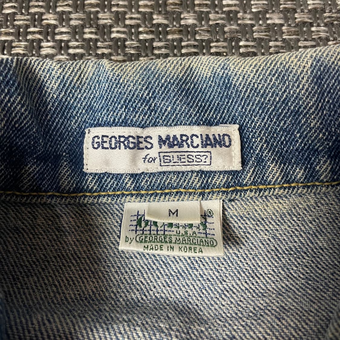 게스 중청 투포켓 데님 자켓 M 상품이미지4