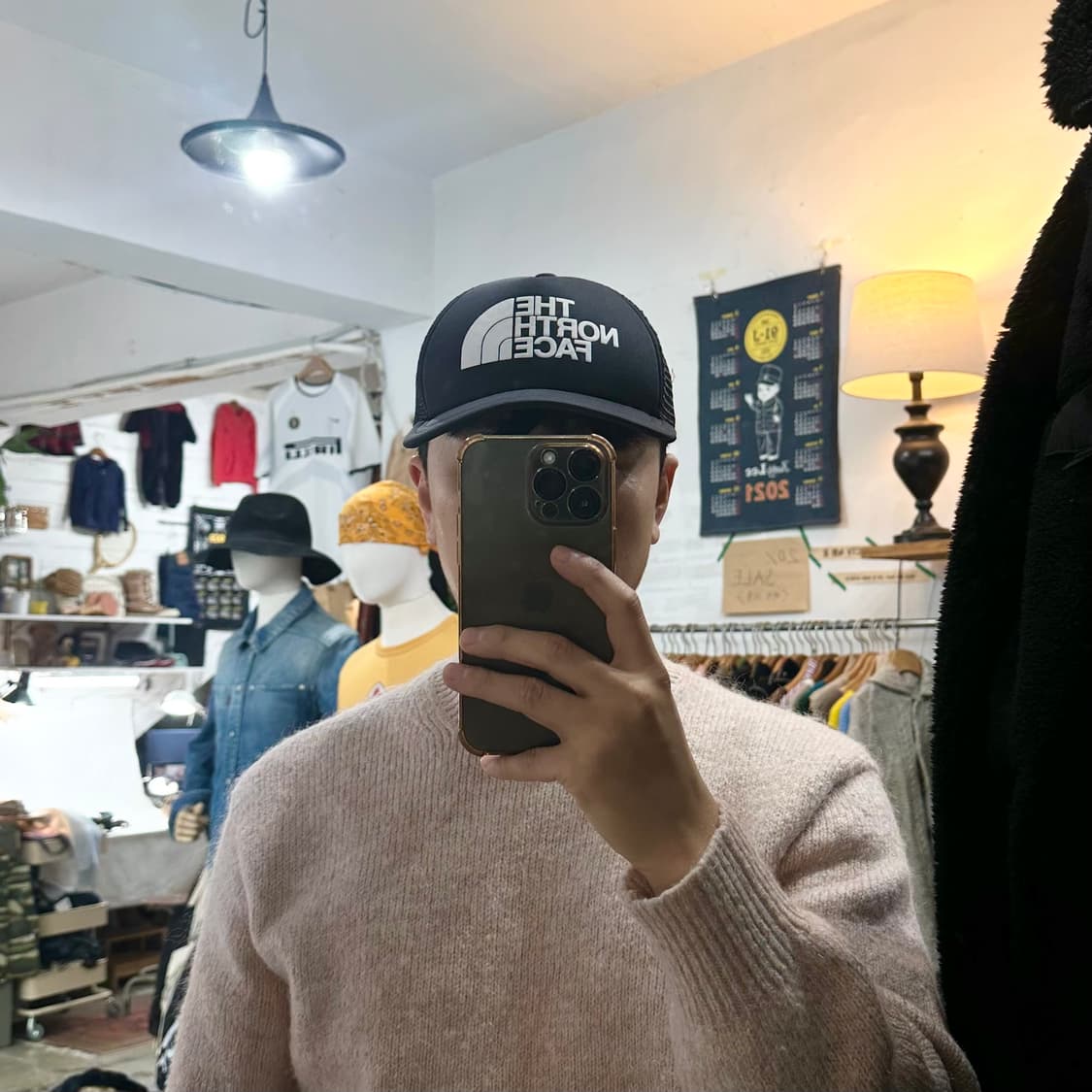 (착용컷) 노스페이스 트러커 캡 상품이미지7