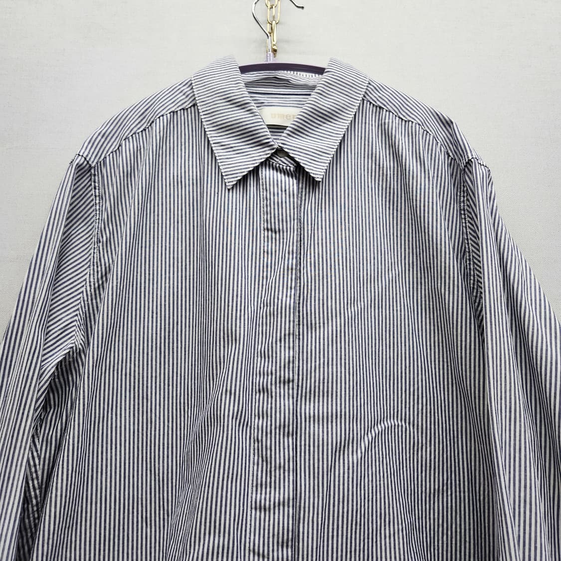 유메르 스트라이프 커프스 셔츠 L 상품이미지2