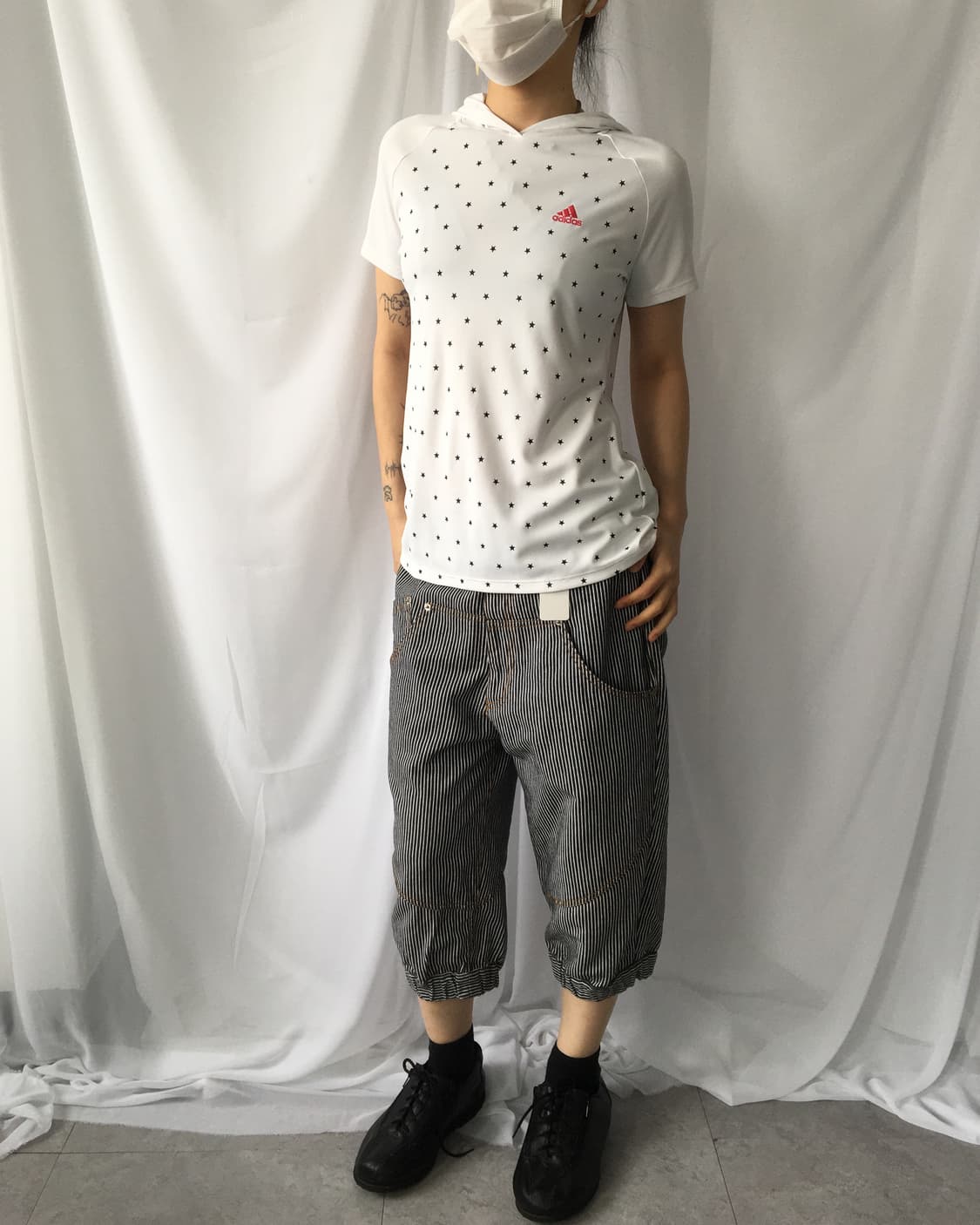 Adidas dot pattern hood t shirt 상품이미지6