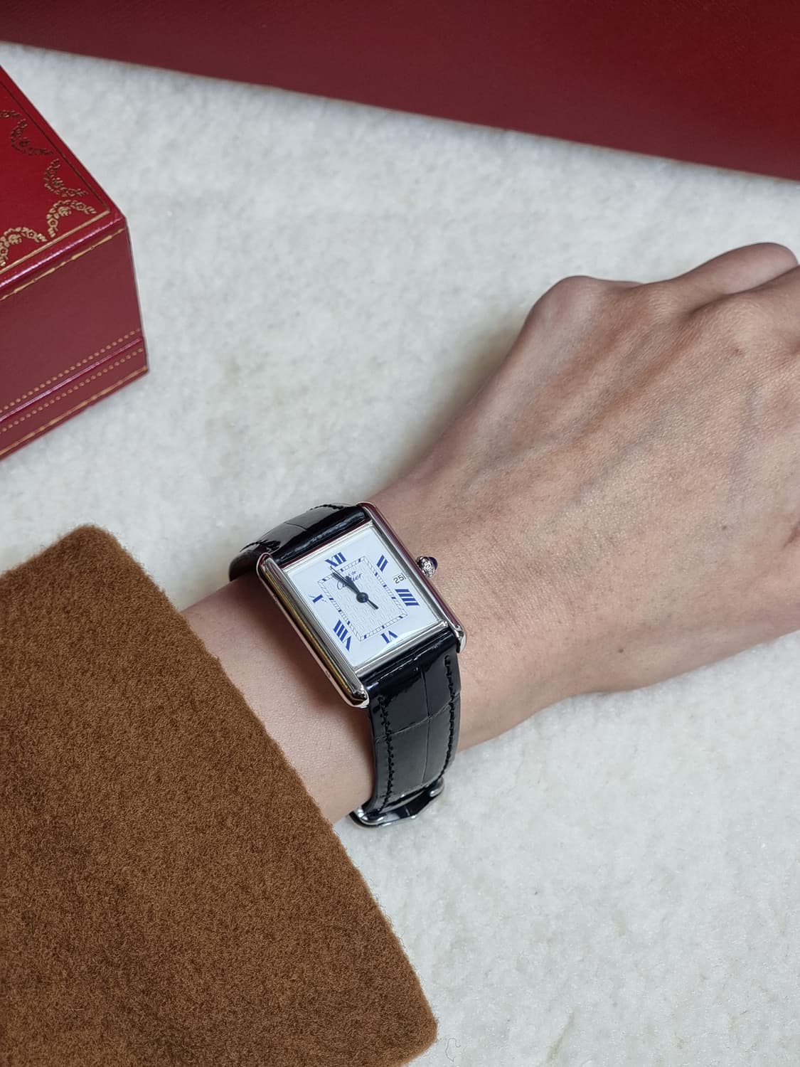 까르띠에 빈티지 탱크머스트 XL 짝수로만 다이얼 디버클 시계 99년  상품이미지6