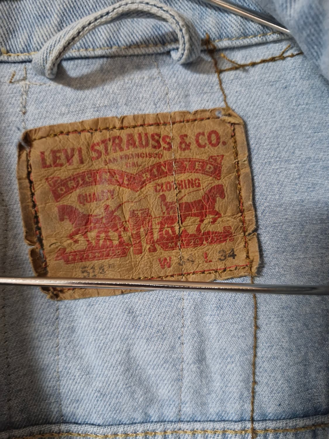 리바이스 데님 해체 리폼 청자켓 F 상품이미지6