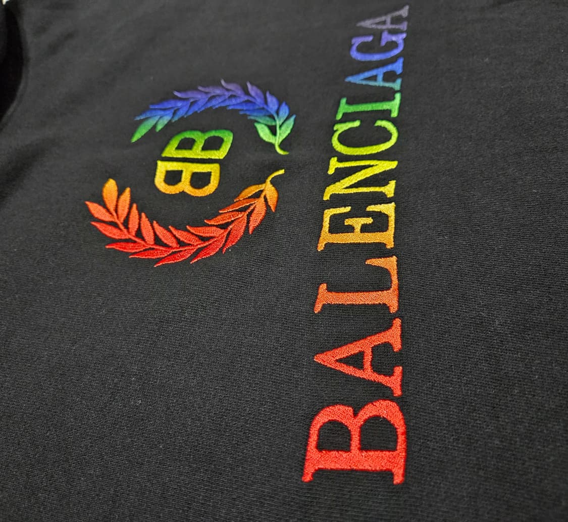 발렌시아가 레인보우 자수 후드티 상품이미지7