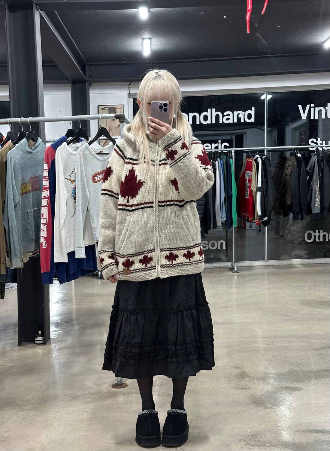 캐나다 코위찬 플리스 안감 모자 탈부착 상품이미지2