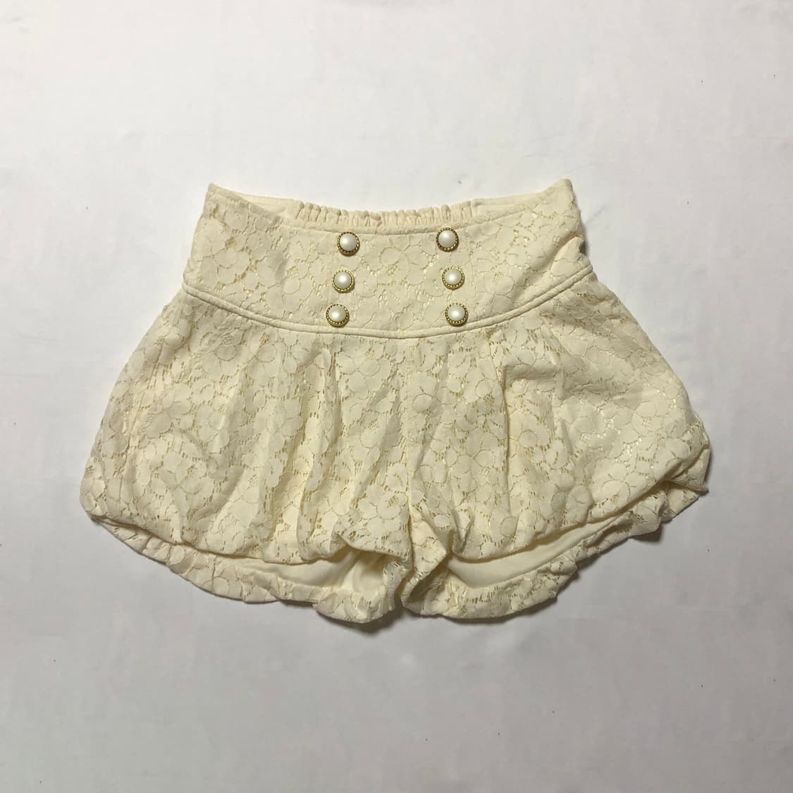 레이스 벌룬 큐롯 팬츠  아이보리 상품이미지1