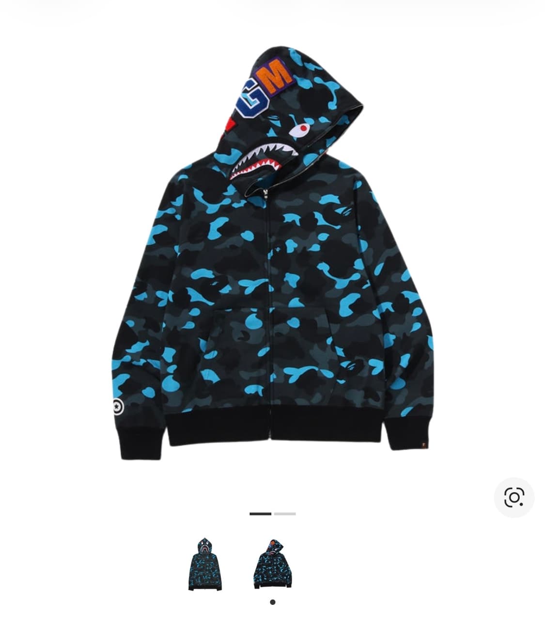 베이프 x 헬리녹스 샤크 풀 집 후드 블랙 상품이미지1