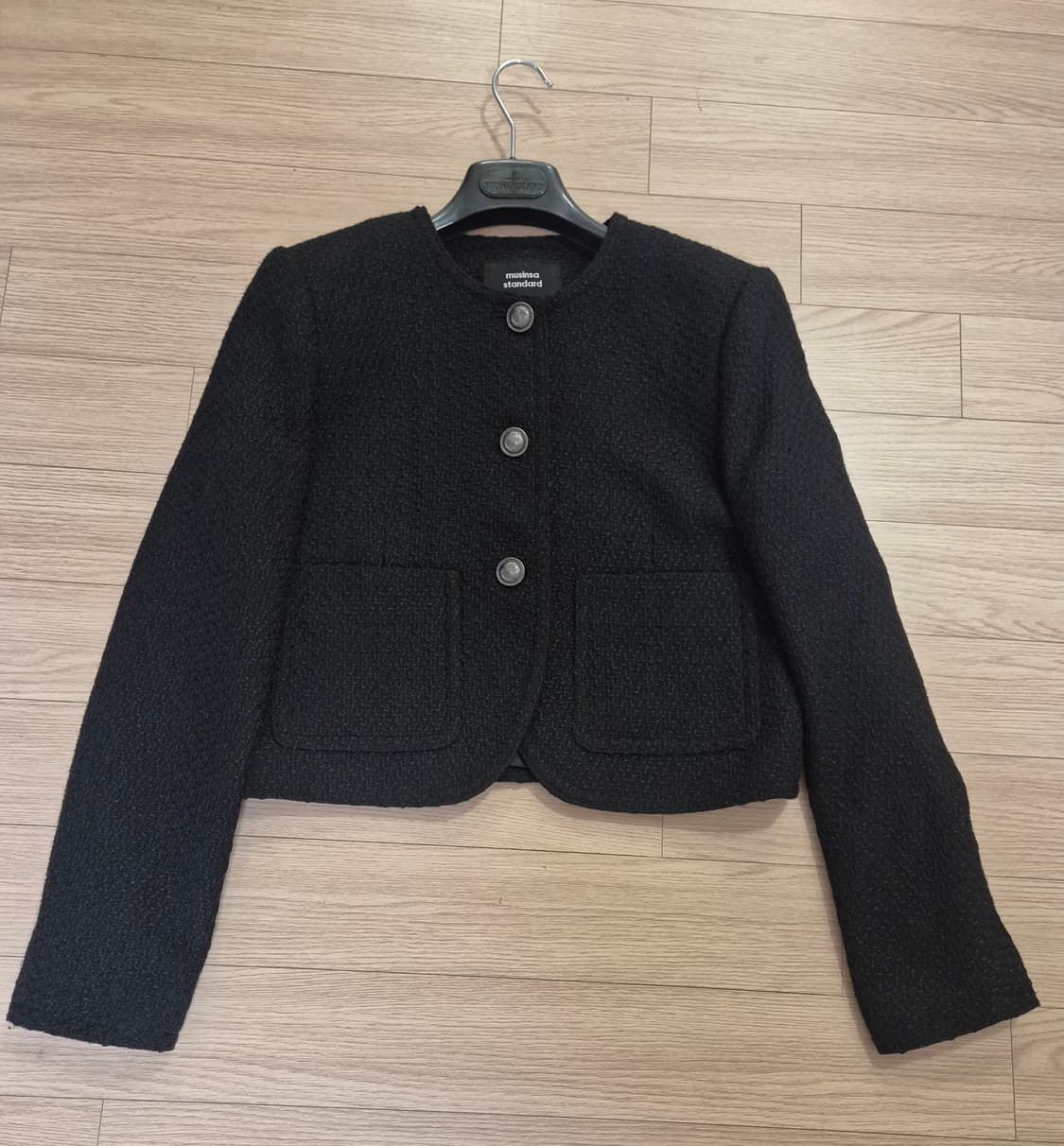 무신사스탠다드 여성 블랙 트위드 자켓 XS 상품이미지5