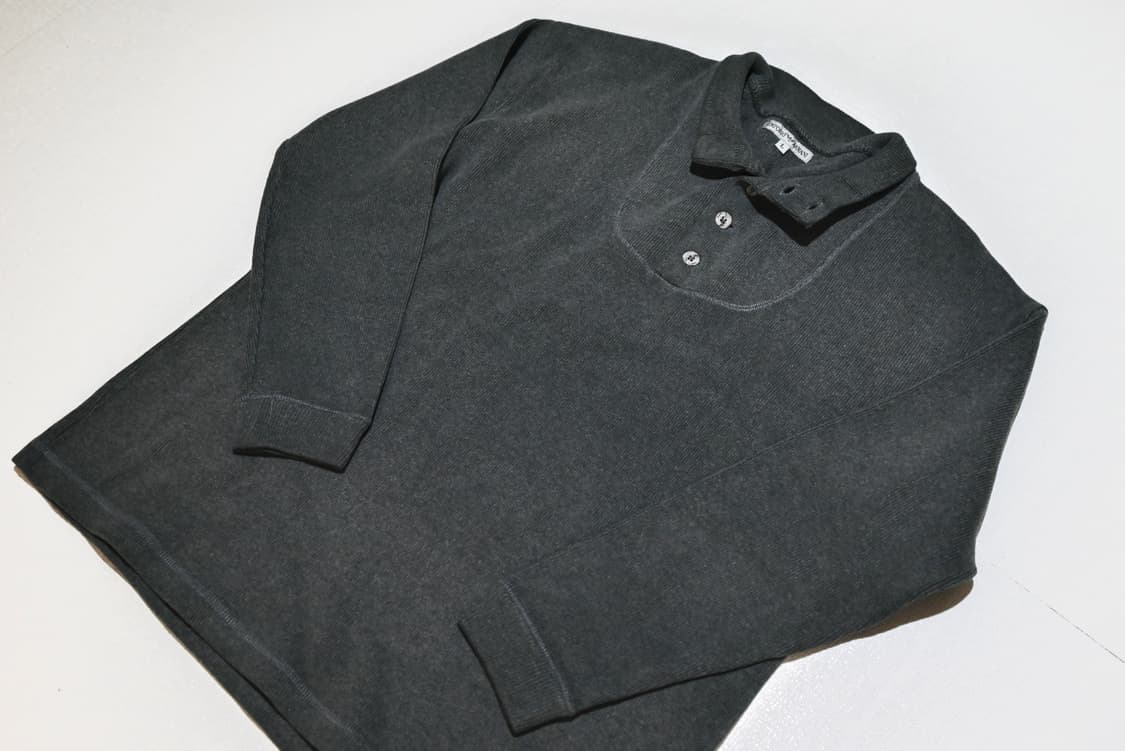 Emporio Armani 90s henryneck rib pullove 상품이미지2