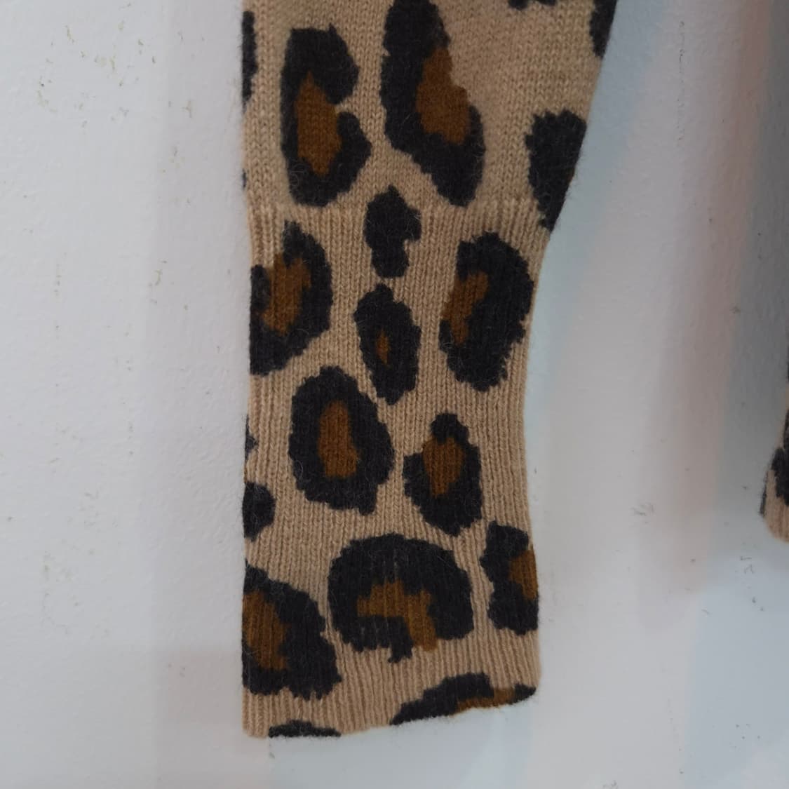 Cynthia rowley 100% 캐시미어 레오파드 니트 상품이미지6