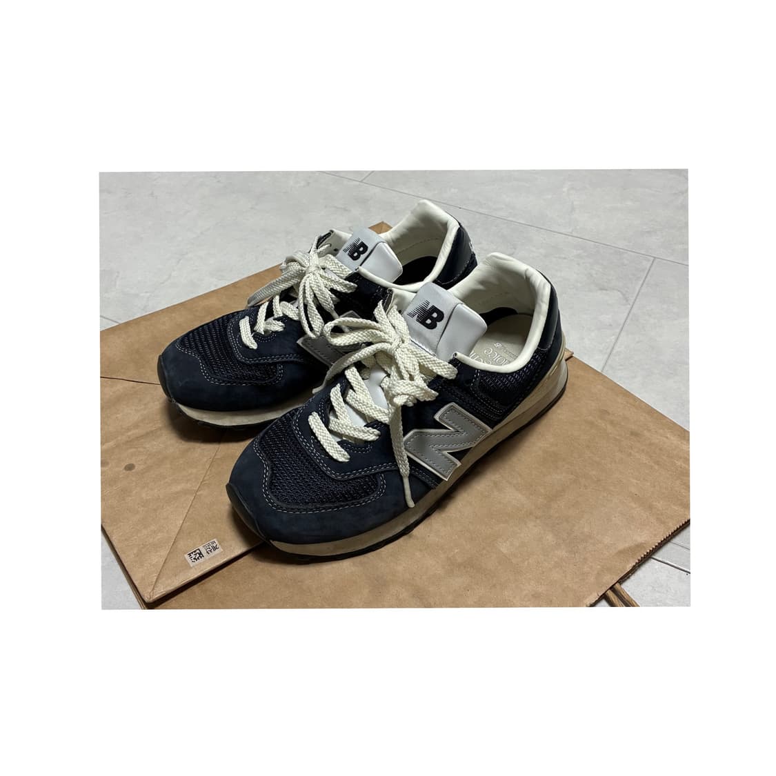뉴발란스 x 포터리 574 프리미엄 하드 네이비 235사이즈 상품이미지1