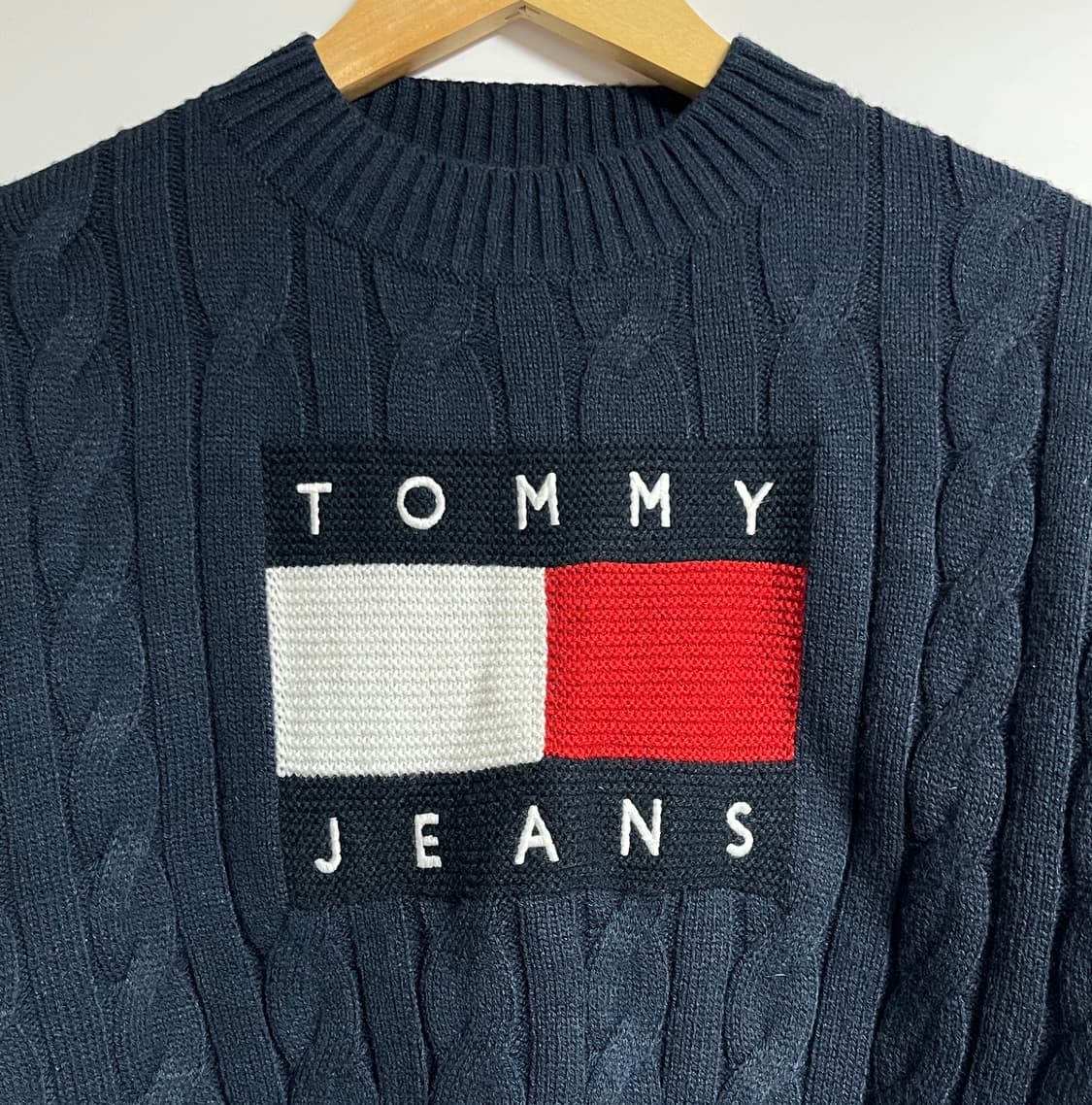 타미진스 오버핏 케이블 크롭 니트 스웨터 XS 상품이미지4