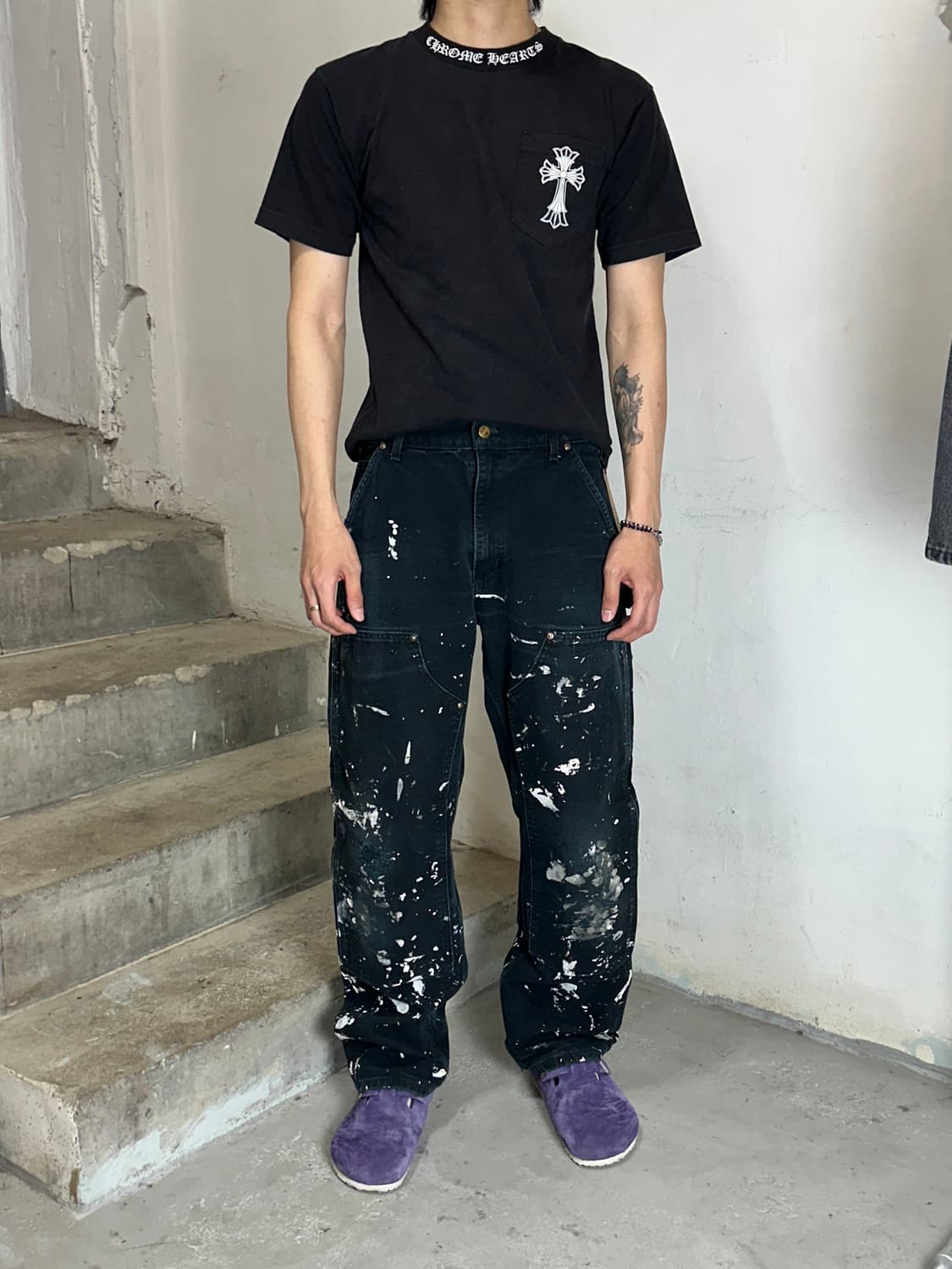 OG USA Made 칼하트 더블니 블랙 칼하트 B01 썩블니 상품이미지2