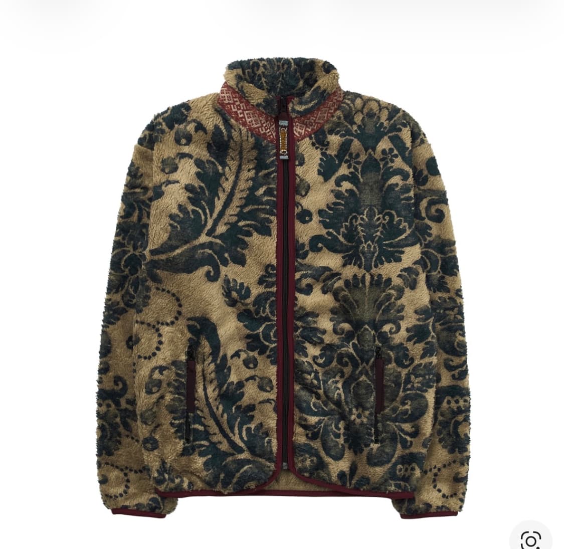 캐피탈 다마스크 패턴 플리스 집 블루존 베이지 4 상품이미지1