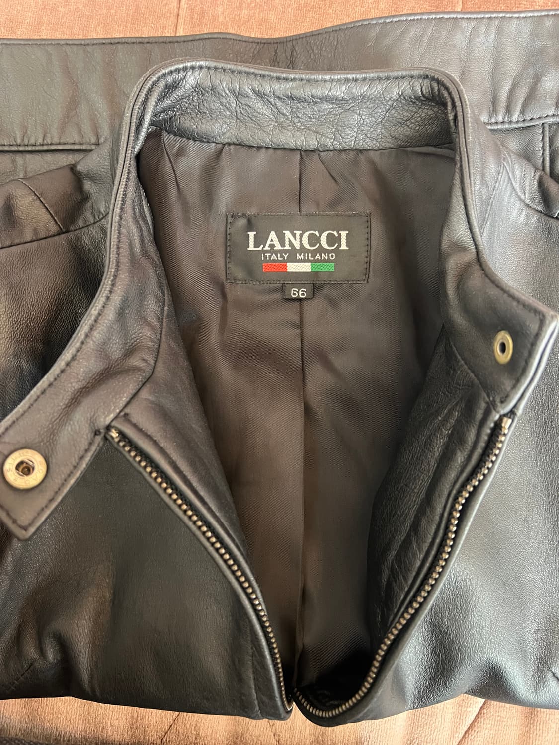 LANCCI 여성 블랙 양가죽자켓 레더집업자켓 상품이미지5