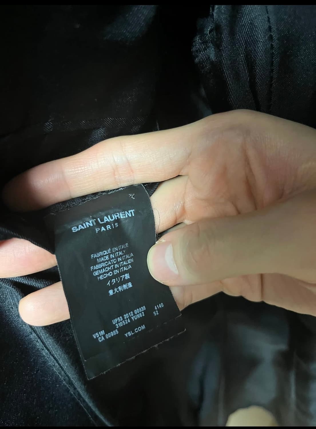 생로랑 에디슬리먼 레더 라펠 블레이저 상품이미지5