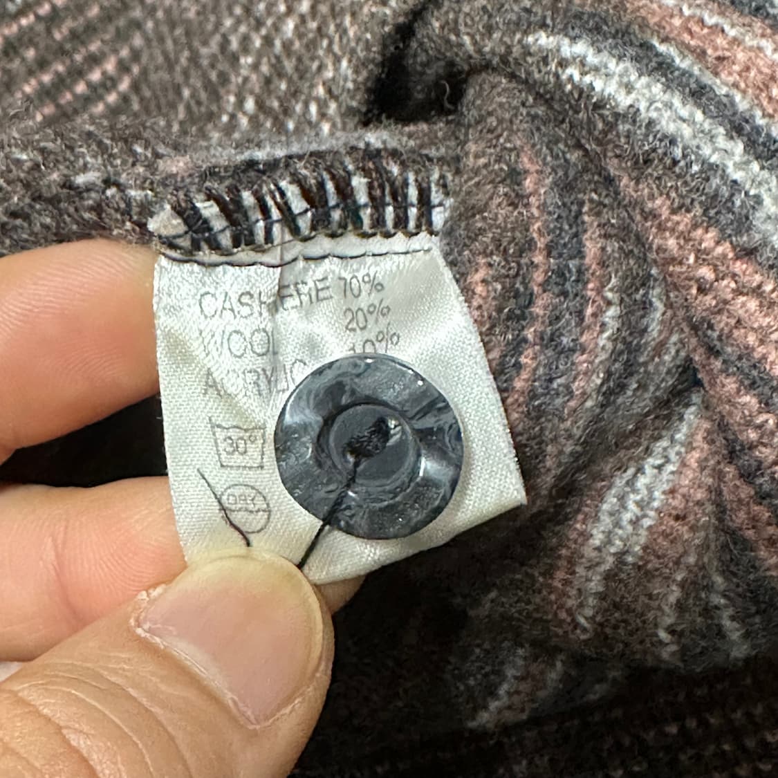 빈티지 캐시미어 패턴 카라 니트 상품이미지4