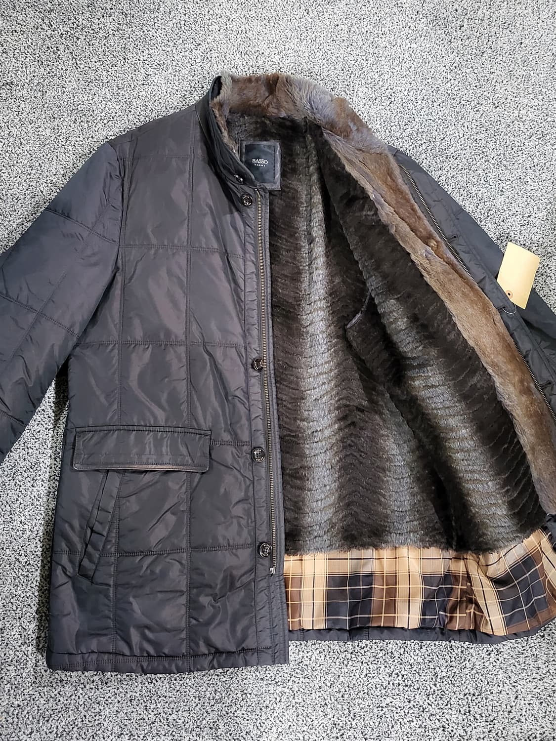 BASSO 옴므 패딩 코트 (내피 토끼털 )  상품이미지2