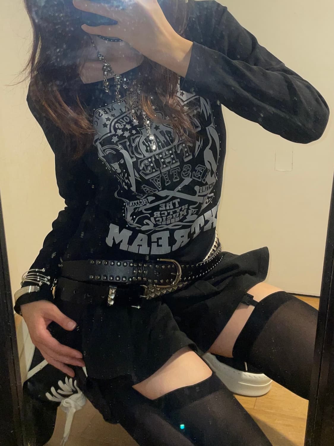 ⚔️🖤블랙 미니 플리츠 스커트 상품이미지2