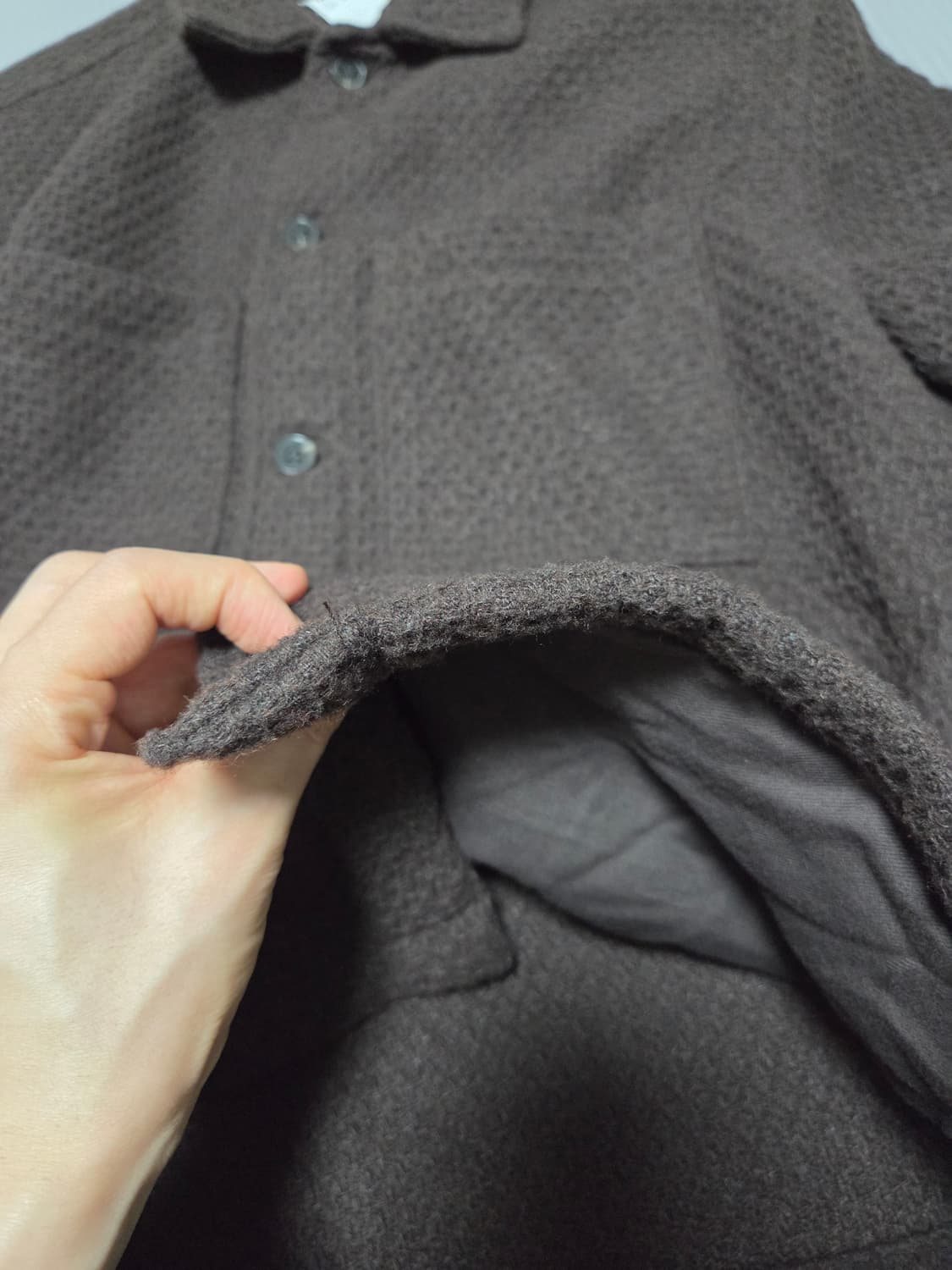 (새상품) 남자 울자켓 브라운 100,105 XL 판매합니다.H&M 상품이미지8