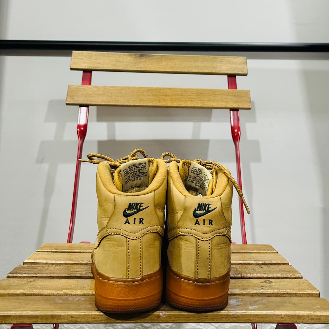 230) 나이키 운동화 여성 여자  에어포스1 하이 된장 스웨이드 상품이미지5