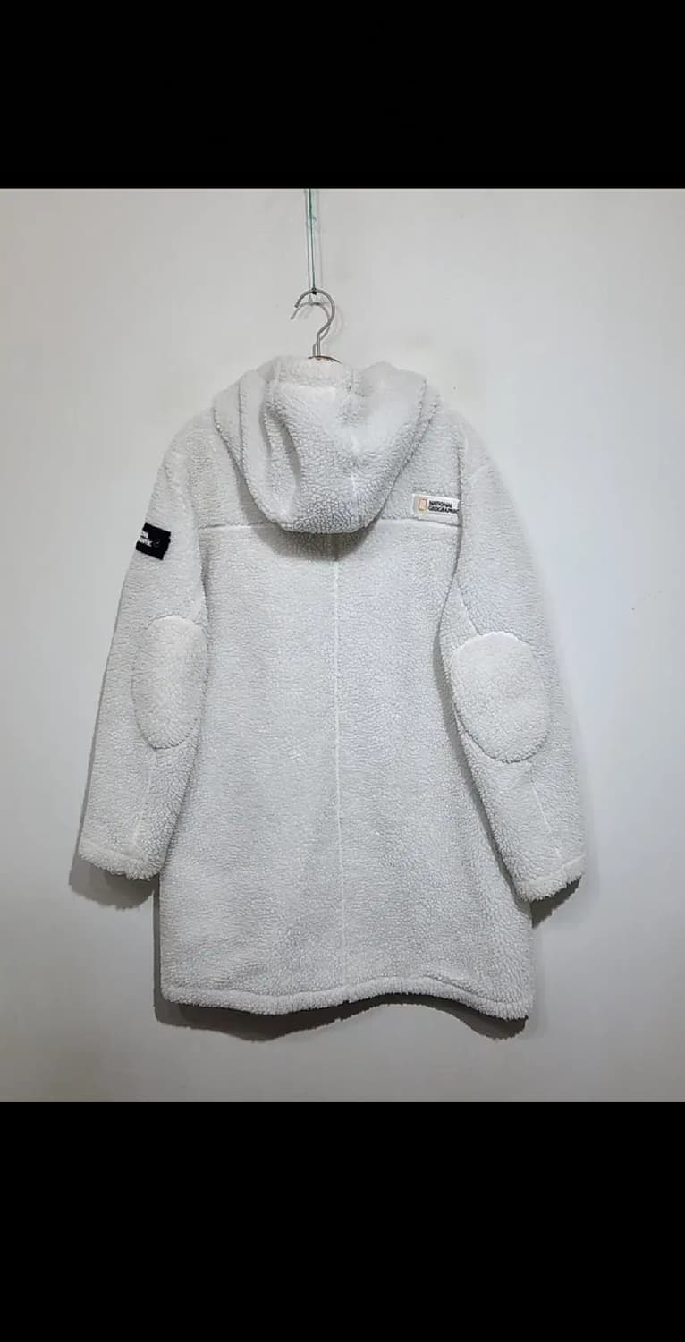 (L) 내셔널지오그래픽 후리스 롱점퍼 화이트 뽀글이 플리스 자켓  상품이미지7