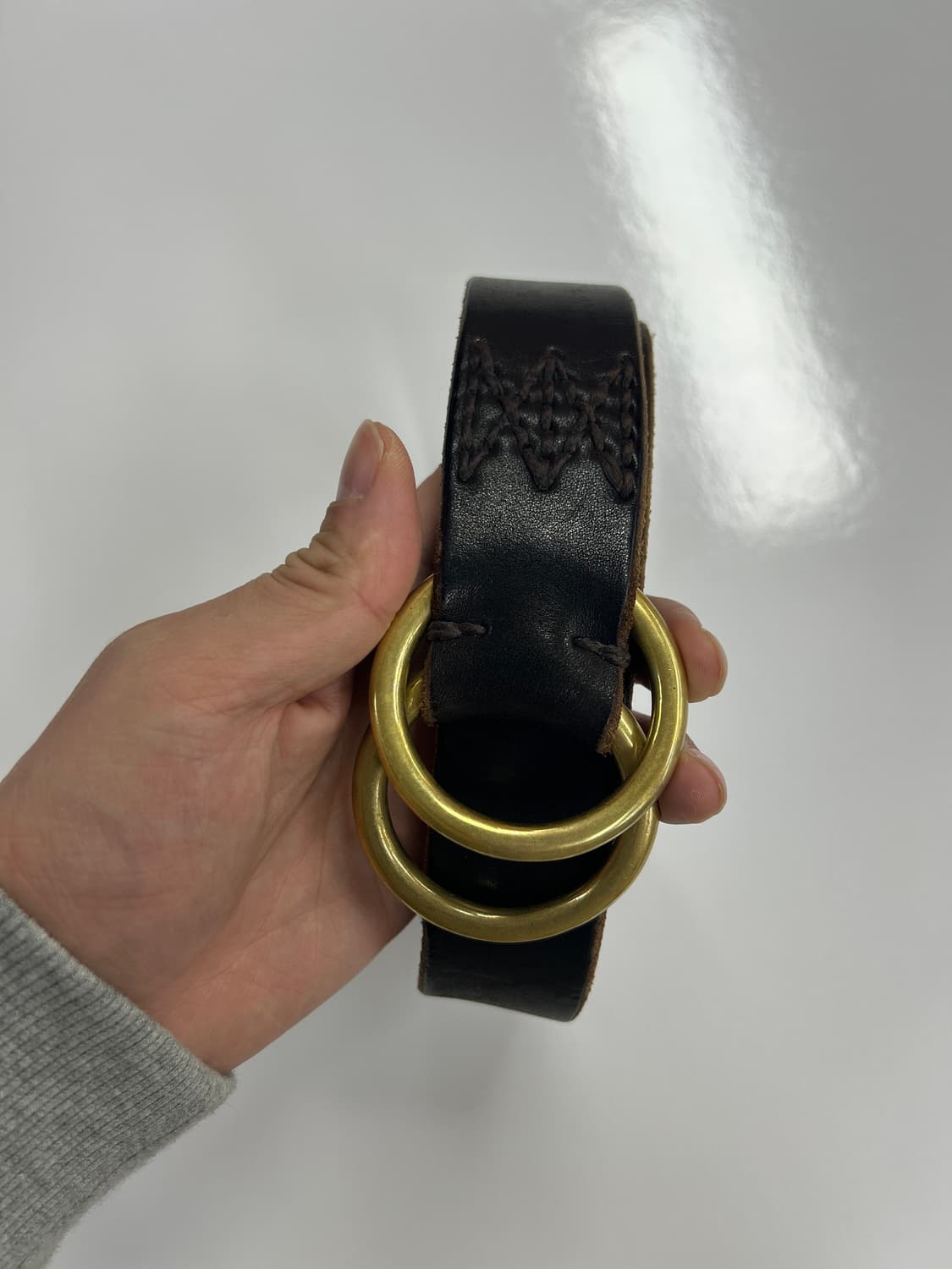 비즈빔 visvim 다크브라운 더블링 레더 벨트 34 상품이미지1