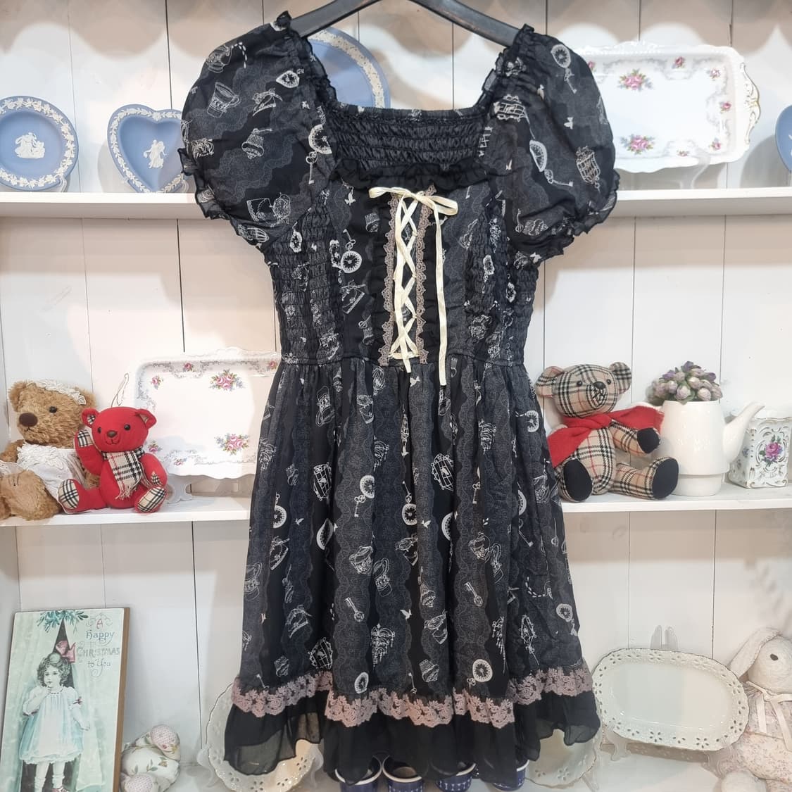 axes femme(엑시즈팜) 다크 로맨틱 쉬폰 원피스 상품이미지1