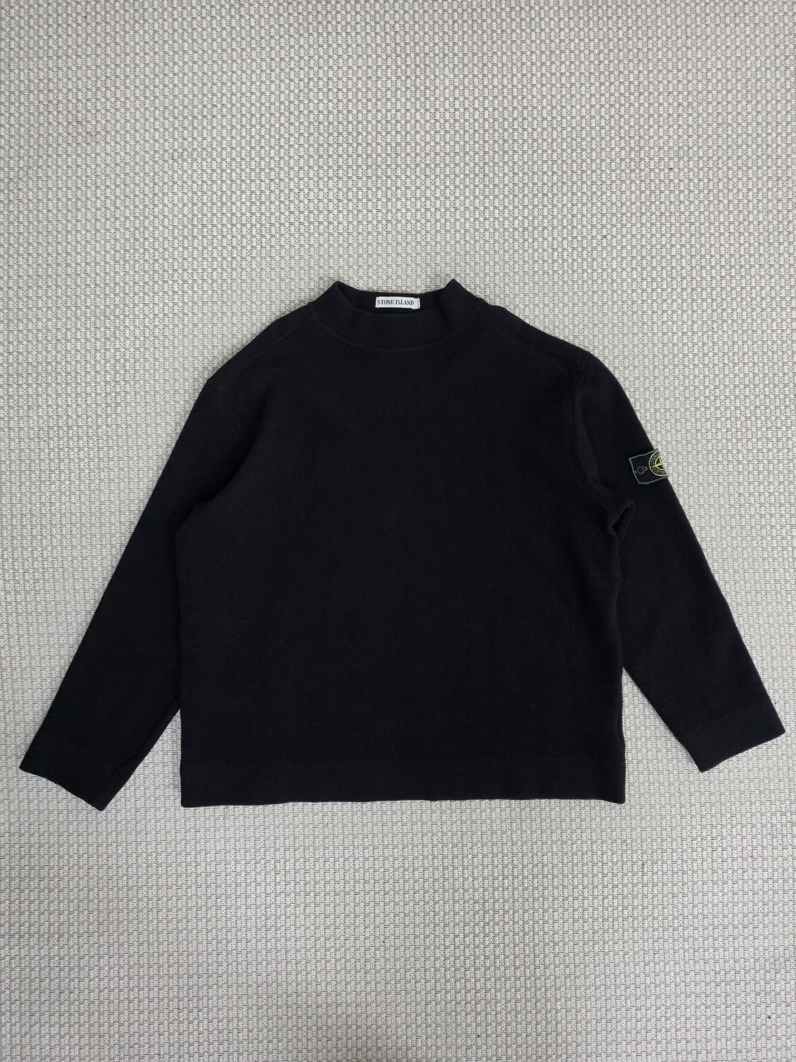 99AW 스톤 아일랜드 블랙 오버사이즈 울 혼방 니트 상품이미지5