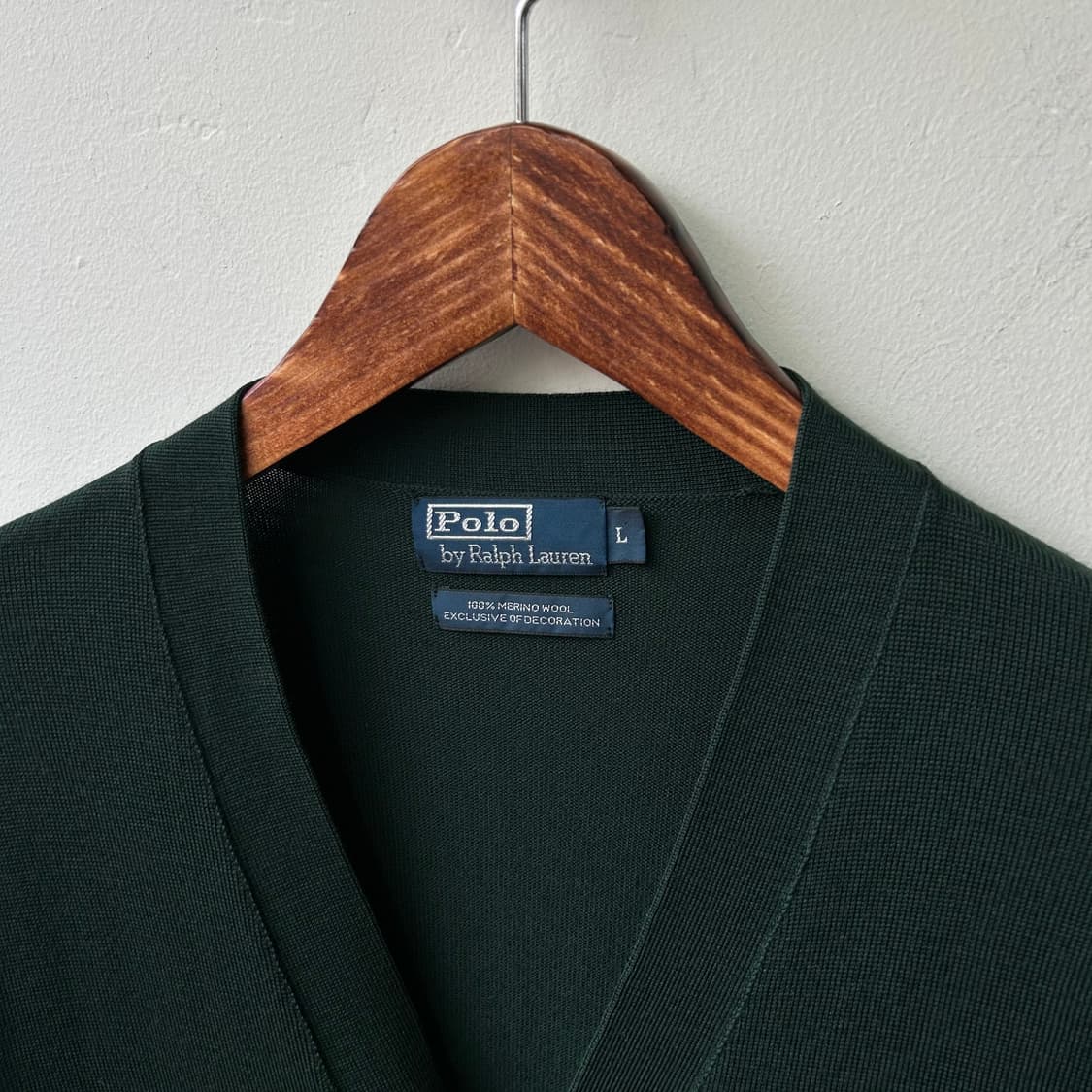 15750 - 폴로 랄프로렌 브이넥 니트 가디건 그린  상품이미지3