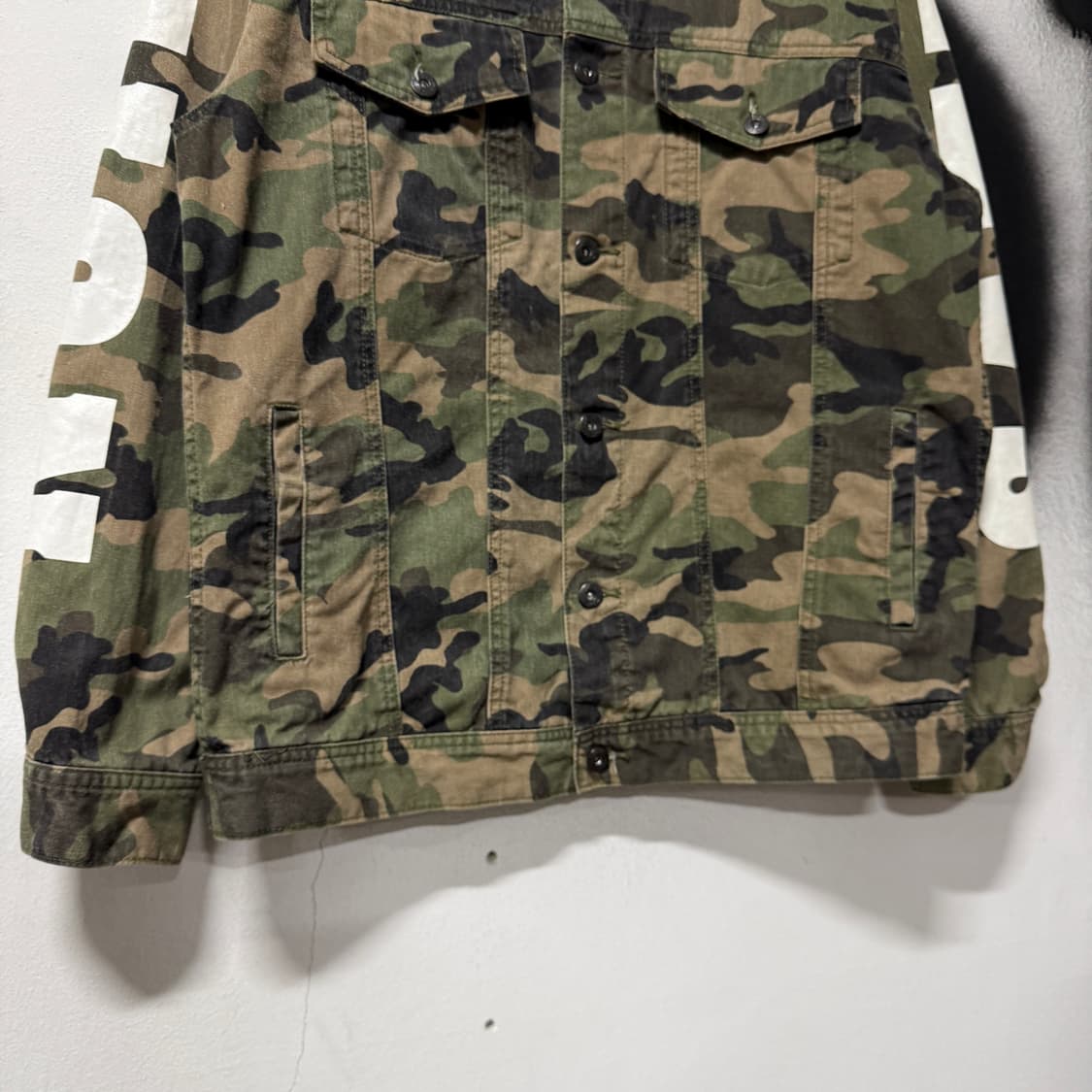 VTG 빈티지 밀리터리 카모 패턴 빅 레터링 자켓 상품이미지4