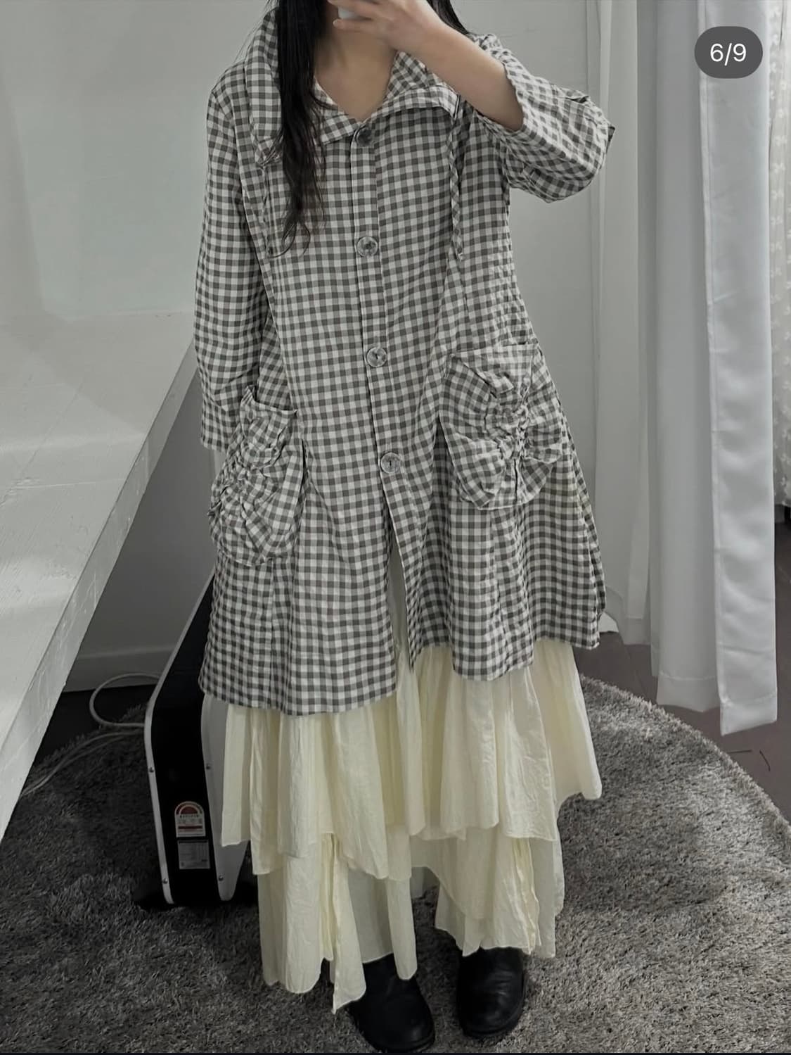 koibito misaki check design jacket 상품이미지5